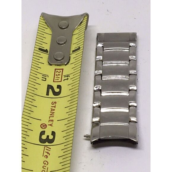 Fossil Stainless Steel Links Parts Silver One Pin Partial Band 20mm V914 - Picture 1 of 8